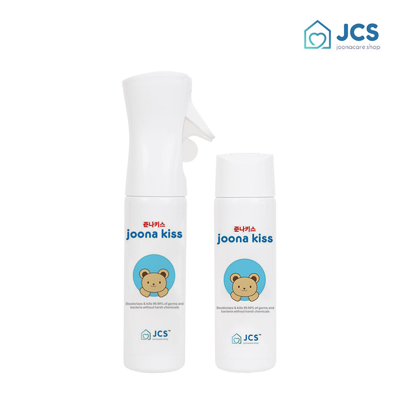 Joona Kiss Spray (300ml) - Dual Pack with Refill for baby wash hand wash handwash toys furnitures utensils pacifiers baby carriers bed body wash hand soap