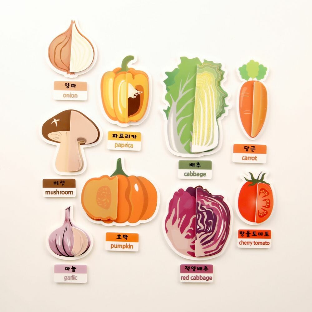 Kiroom Magnetic Board Accessories and For Kids (Vegetable