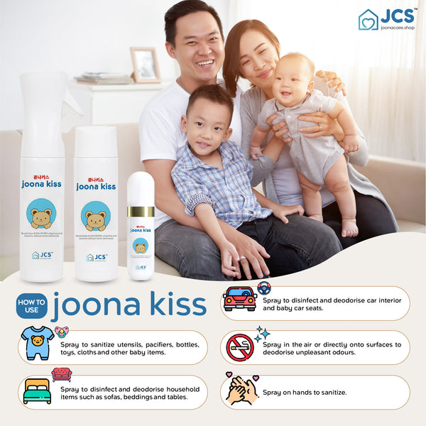 Joona Kiss Spray Mini (55ml) - Dual Pack for baby wash hand wash handwash toys furnitures utensils pacifiers baby carriers bed body wash hand soap
