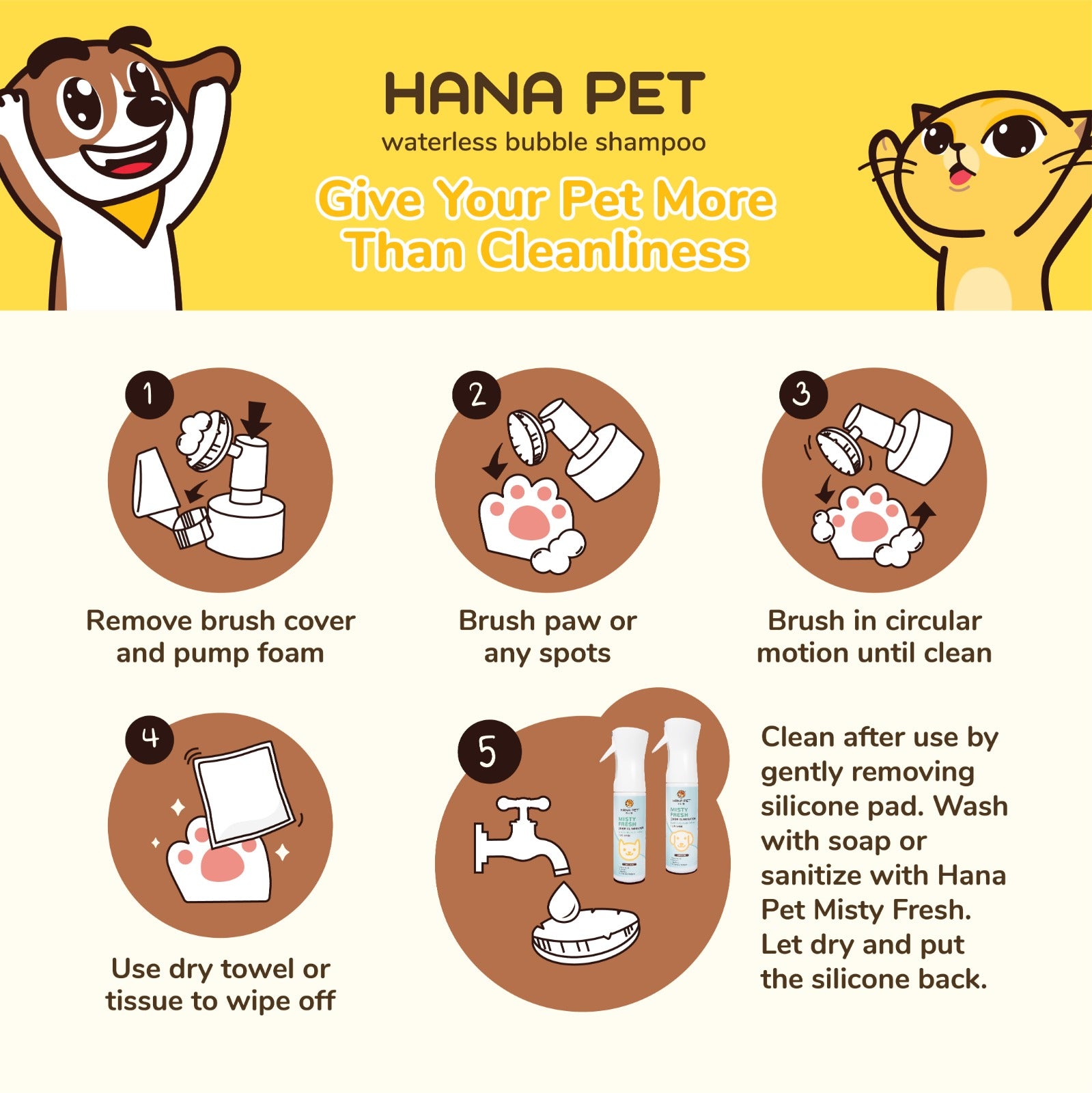 Hana Pet Waterless Bubble Shampoo - Lavender Scent - JoonaCare.Shop